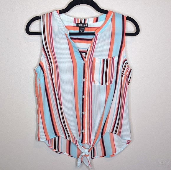 Blue Stripe Tie Tank main image 0